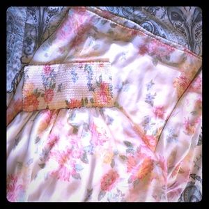 Strapless Floral Maxi Dress